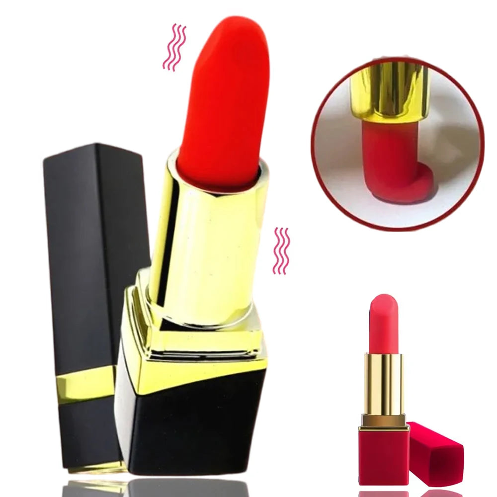Le Rouge, mini vibromasseur rouge à lèvres angietime – vue 1